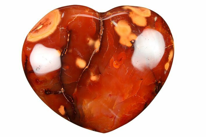Colorful Carnelian Agate Heart #277968